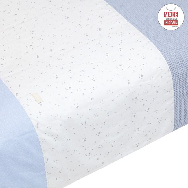 Juego 2-teiliges Bettbezugset für Babybett 70 Sky Celeste 110X170 cm CAMBRASS - 3